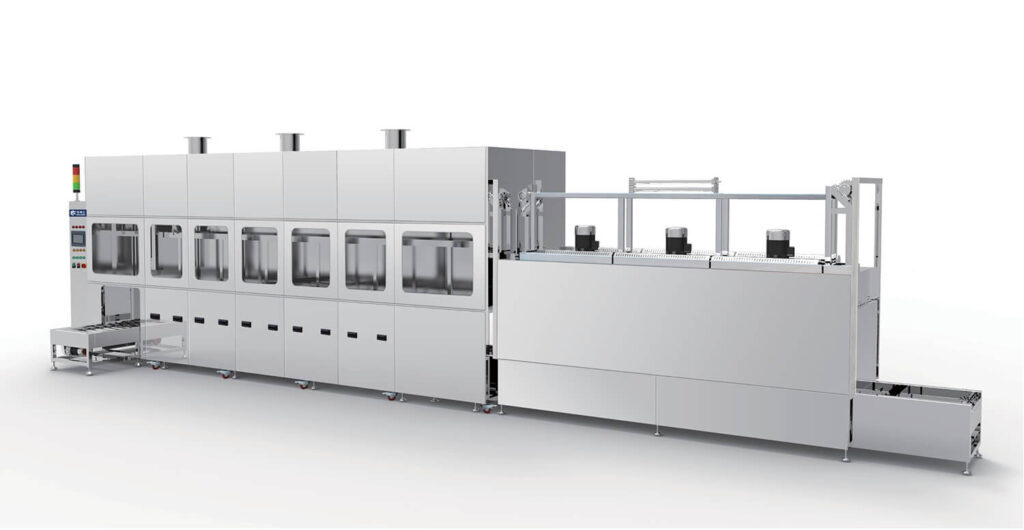 Fully automatic ultrasonic cleaning system