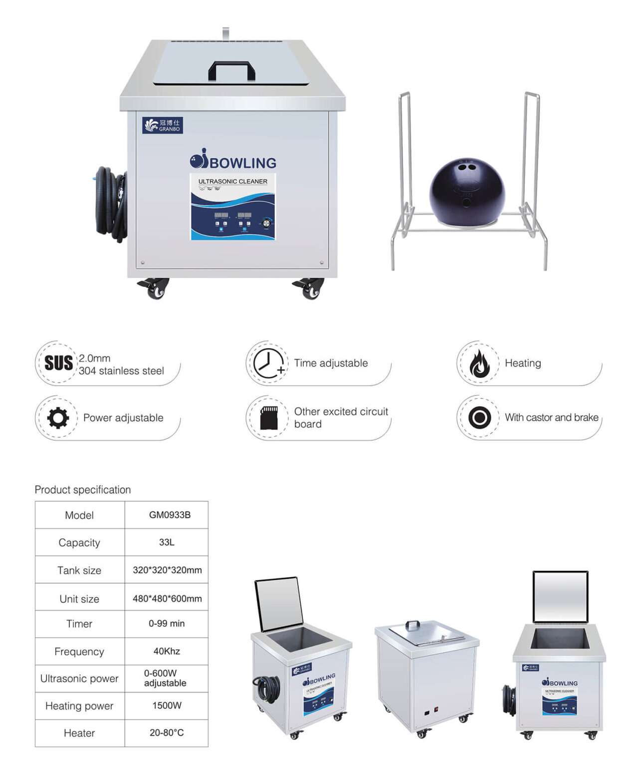 Ultrasonic Sports Equipment Cleaner Granboultrasonic