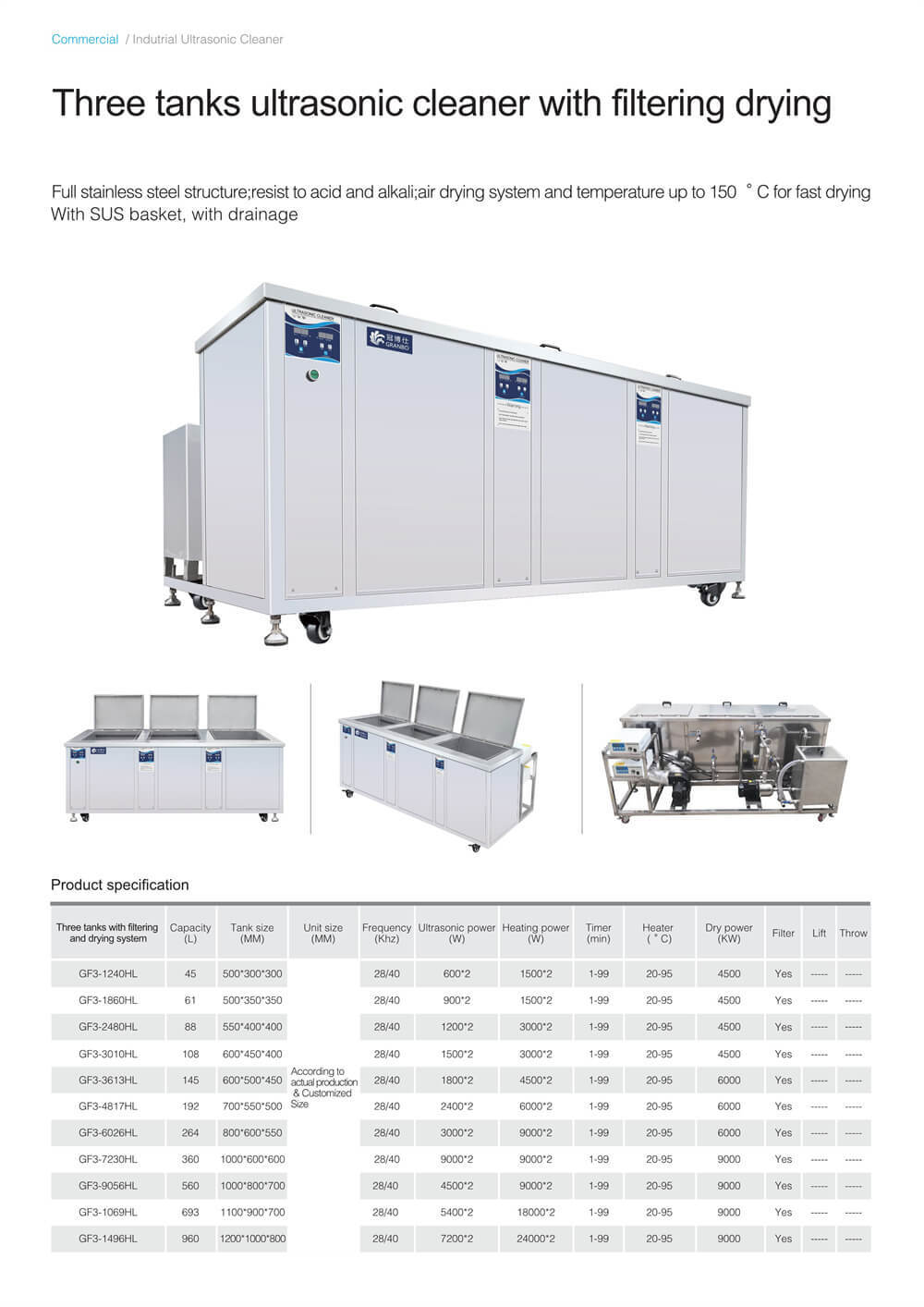 Multi Tanks Ultrasonic Cleaner