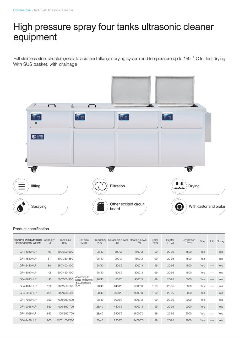 Multi Tanks Ultrasonic Cleaner