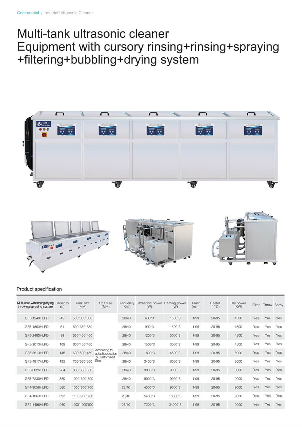 Multi Tanks Ultrasonic Cleaner