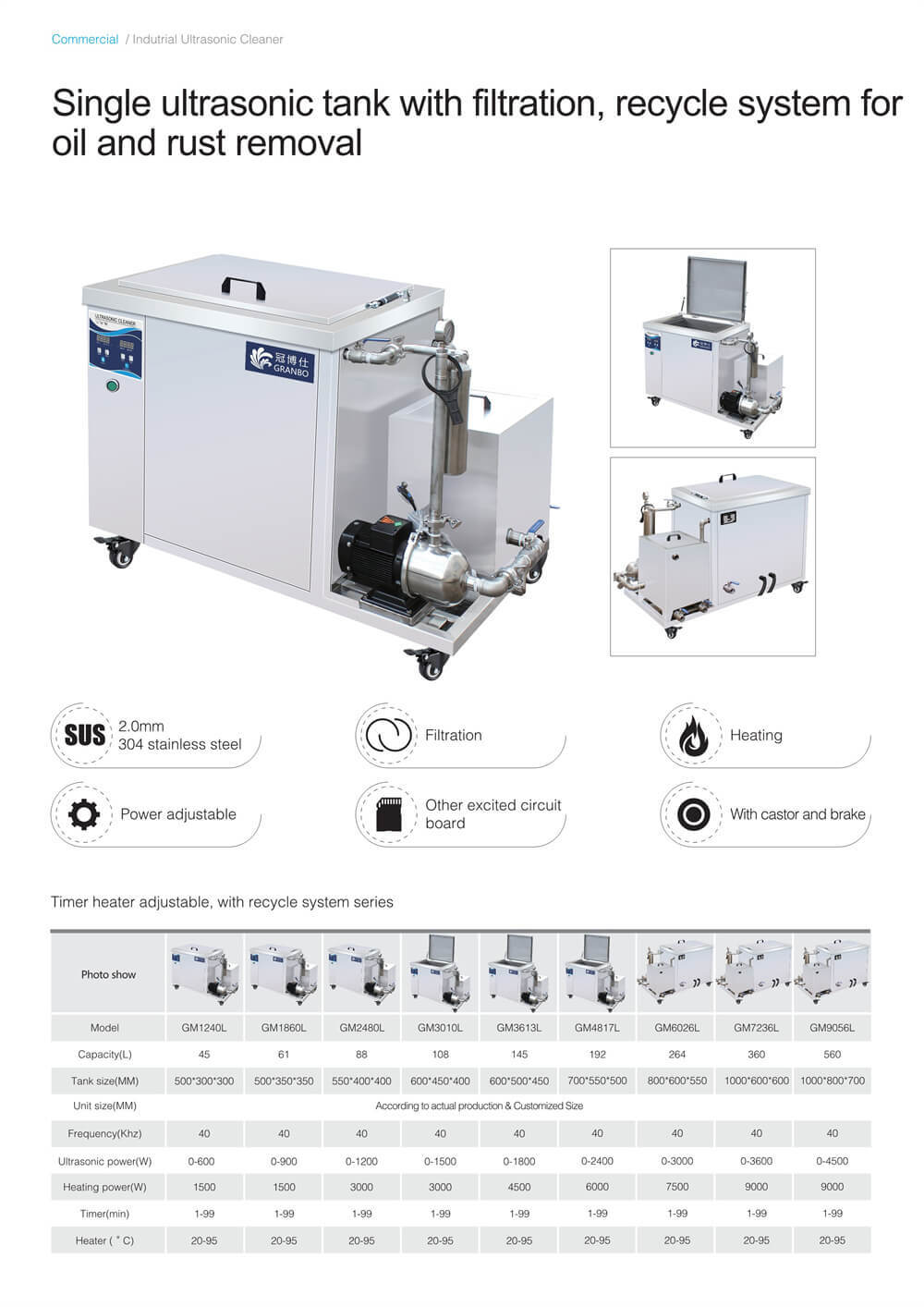 Single Tank Ultrasonic Cleaner
