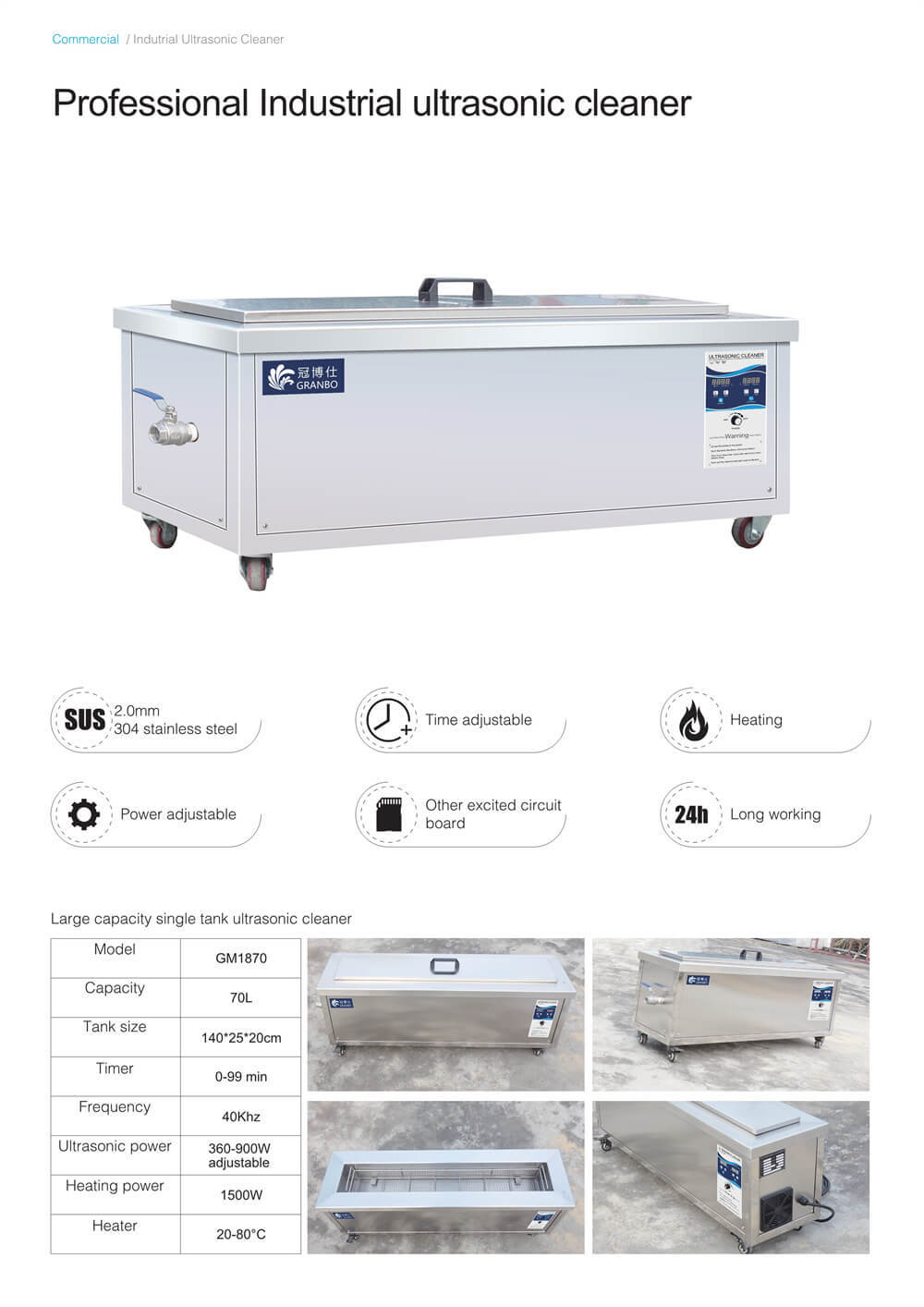 Single Tank Ultrasonic Cleaner
