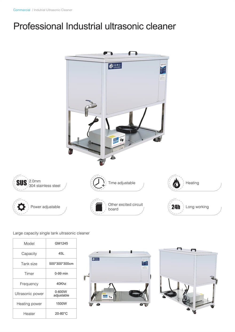 Single Tank Ultrasonic Cleaner