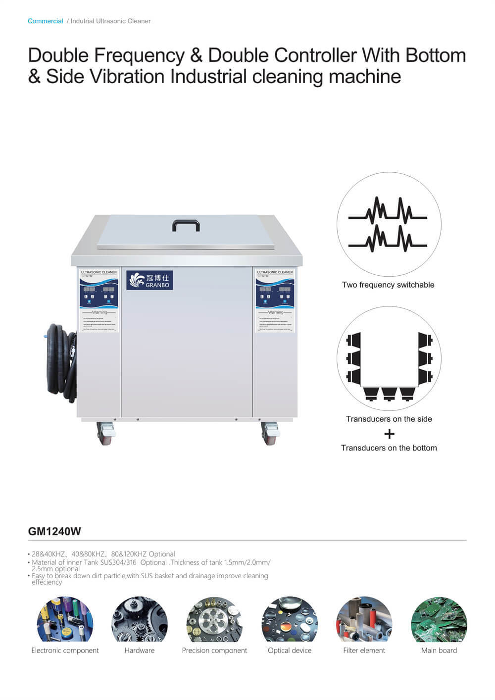 Single Tank Ultrasonic Cleaner