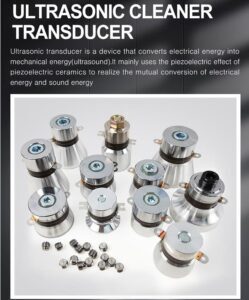Ultrasonic Cleaner Transducer The Image Shows Ultrasonic Cleaner Transducers, Which Convert Electrical Energy Into Mechanical Energy (Ultrasonic Waves) Using Piezoelectric Ceramics.