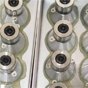 How to glue ultrasonic transducer and ultrasonic wash tank