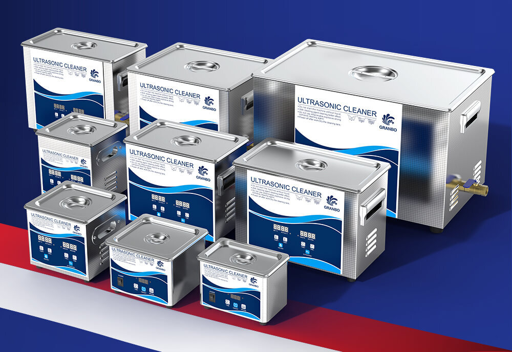 Compact tabletop ultrasonic cleaner